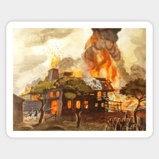 pyramid of fire 1929 - Charles Burchfield Sticker